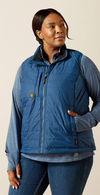 Rebar Cordura Ripstop Lightweight Insulated Vest Front Plus